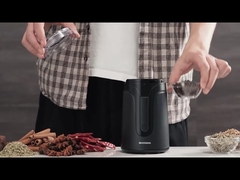 petit fabricant automatique de l'expresso 40g, mini moulin à café noir mat de grain d'épice