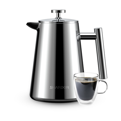 vide 13.4*20.5cm de pot de café de plongeur de l'acier inoxydable 1000ml/34oz