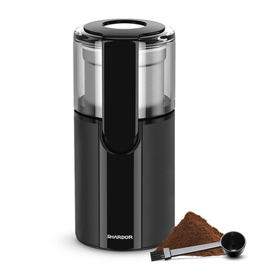 Épice noire Mini Coffee Grinder électrique 110V 220V brut ou fin avec la tasse de Removeable