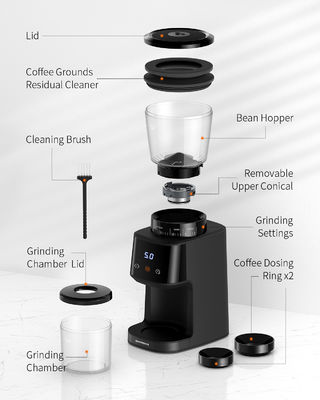 CB noirs de la CE ETL de Bean Burr Grinder Electric Particle Size de café de Homeuse
