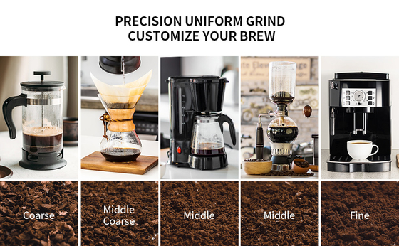 fabricant de café à piles électrique de machine de meulage d'acier inoxydable d'OEM de 40mm