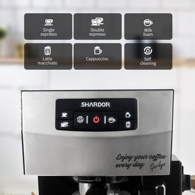 6 dans 1 machine d'expresso tirée multifonctionnelle de barre de la machine 15 de café de tir simple double