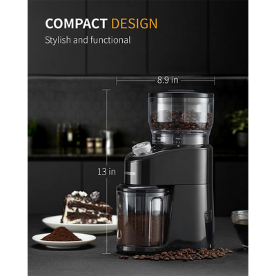 Lumière bleue tasses de Burr Conical Grinder 2 à 12 de LED de sécurité de bureau de machine d'expresso