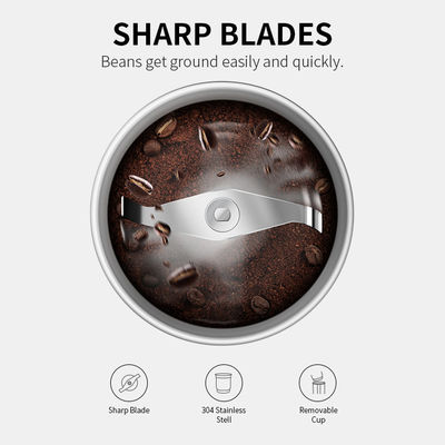 Épice faite sur commande d'écrous de haricots de Stainless Steel Blades de broyeur de café de moteur puissant noir