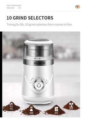 Café de synchronisation Bean Grinder Stainless Steel Automatic Burr Grinder réglable de bouton