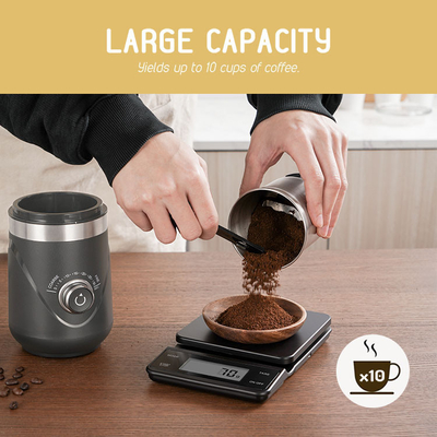 Café tenu dans la main Bean Grinder de Grey Electric Coffee Grinder SS304 150W