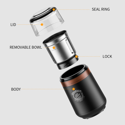Cannelle Mini Electric Espresso Maker, fabricant de persil de café automatique de morcellement de la capacité 70g