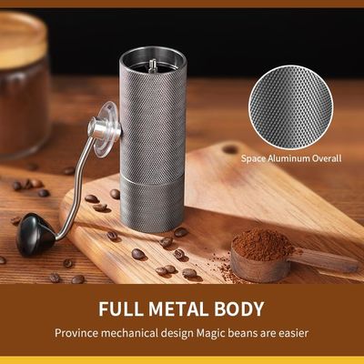 Mini Adjustable Manual Coffee Grinder, broyeur de café de main d'acier inoxydable Portable