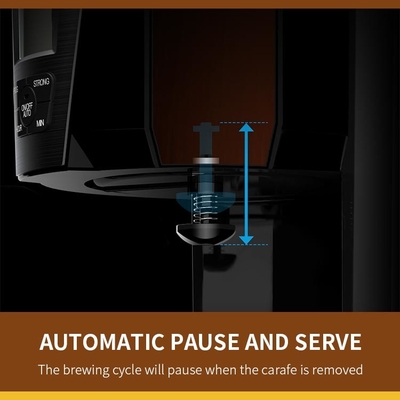 Le fabricant de café programmable automatique d'égouttement versent gardent plus de les 12 tasses chaude