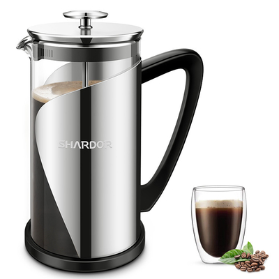 ABS français électrique libre d'acier inoxydable de fabricant de café de presse de BPA filtre 1000ml de 2 couches