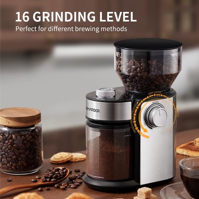 Serrure de meulage Burr Flat Silver de Safty de 12 de tasse de lame arrangements de Burr Coffee Grinder 16 électriques