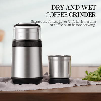 2 tasses démontables de café de fonction multi Bean Grinder électrique réglable du fabricant 200W