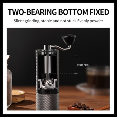 Acier inoxydable 25g Carry Easily d'alliage conique tranquille de Burr Manual Coffee Grinder Aluminium