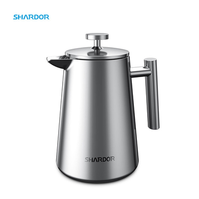 le fabricant de café de pot du vide 1000ml/34oz gardent la presse française chaude LFGB de fabricant de thé