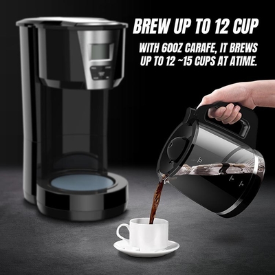 Blanc 1.8L programmable automatique chaud de fabricant de café d'égouttement de maison de CM515B fabricant de café de 12 tasses