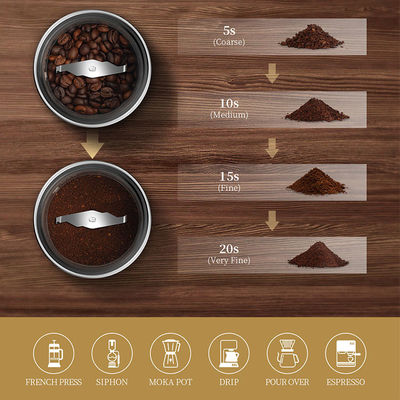 Café transparent Bean Flat Burr Espresso Grinder de tasse du fabricant de café d'expresso de couvercle SS304