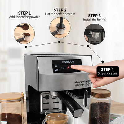 Machines d'expresso multifonctionnelles de café de cappuccino de l'One Touch 1450W de machine de café d'ODM d'OEM