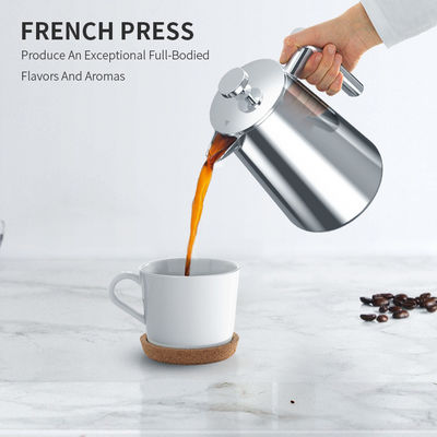 Le mur du double 34OZ a isolé le style classique français SS304 de fabricant de café de presse